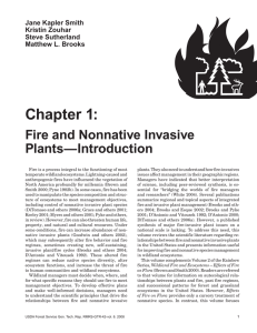 Chapter 1: Fire and Nonnative Invasive Plants—Introduction Jane Kapler Smith