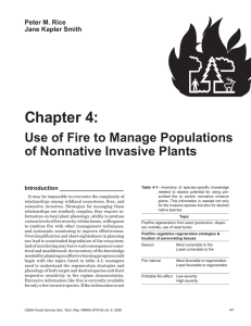Chapter 4: Use of Fire to Manage Populations of Nonnative Invasive Plants