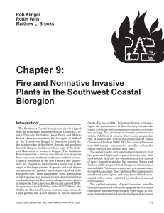 Chapter 9: Fire and Nonnative Invasive Plants in the Southwest Coastal Bioregion