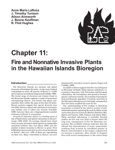 Chapter 11: Fire and Nonnative Invasive Plants in the Hawaiian Islands Bioregion
