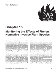 Chapter 15: Monitoring the Effects of Fire on Nonnative Invasive Plant Species
