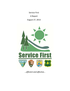 Service First A Report August 27, 2013 …efficient and effective…