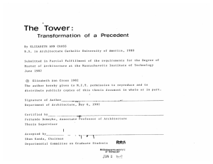 The  Tower: Transformation  of  a  Precedent