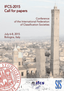 IFCS-2015 Call for papers Conference of the International Federation