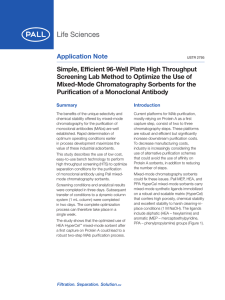 Application Note Simple, Efficient 96-Well Plate High Throughput
