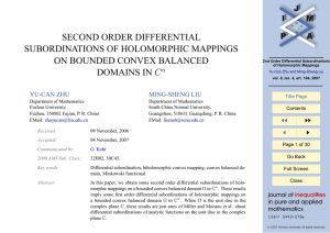 SECOND ORDER DIFFERENTIAL SUBORDINATIONS OF HOLOMORPHIC MAPPINGS ON BOUNDED CONVEX BALANCED