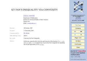 KY FAN’S INEQUALITY VIA CONVEXITY JAMAL ROOIN