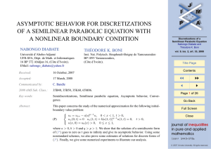 ASYMPTOTIC BEHAVIOR FOR DISCRETIZATIONS OF A SEMILINEAR PARABOLIC EQUATION WITH