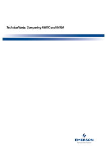 Technical Note: Comparing R407C and R410A