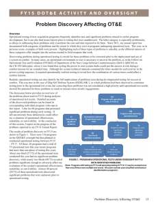 Problem Discovery Affecting OT&amp;E