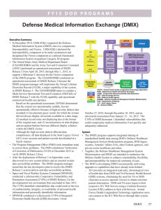 Defense Medical Information Exchange (DMIX)