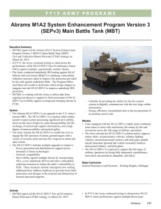 Abrams M1A2 System Enhancement Program Version 3