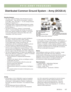 Distributed Common Ground System – Army (DCGS-A)
