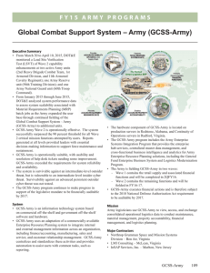 Global Combat Support System – Army (GCSS-Army)