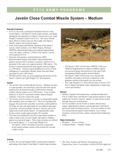 Javelin Close Combat Missile System – Medium