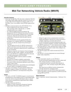 Mid-Tier Networking Vehicle Radio (MNVR)