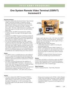 One System Remote Video Terminal (OSRVT) Increment II