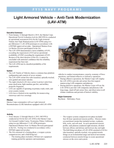 Light Armored Vehicle – Anti-Tank Modernization (LAV- ATM)