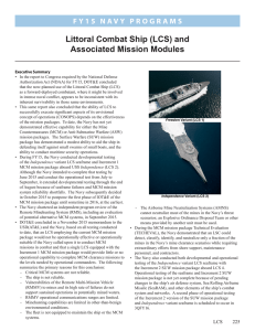 Littoral Combat Ship (LCS) and Associated Mission Modules