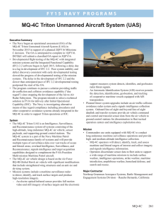 MQ-4C Triton Unmanned Aircraft System (UAS)