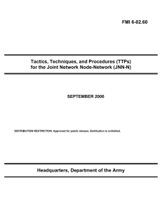 FMI 6-02.60 Tactics, Techniques, and Procedures (TTPs) Headquarters, Department of the Army