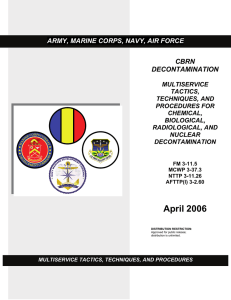 CBRN DECONTAMINATION ARMY, MARINE CORPS, NAVY, AIR FORCE
