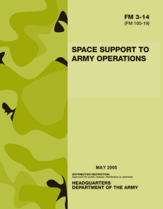 SPACE SUPPORT TO ARMY OPERATIONS FM 3-14 (FM 100-18)