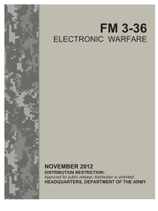 FM 3-36 ELECTRONIC  WARFARE NOVEMBER 2012 HEADQUARTERS, DEPARTMENT OF THE ARMY