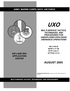 UXO AUGUST 2005 MULTI-SERVICE TACTICS, TECHNIQUES, AND