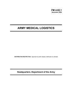 ARMY MEDICAL LOGISTICS FM 4-02.1 Headquarters, Department of the Army December 2009
