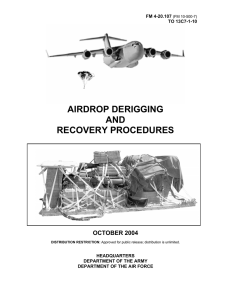AIRDROP DERIGGING AND RECOVERY PROCEDURES OCTOBER 2004