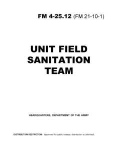 UNIT FIELD SANITATION TEAM FM 4-25.12