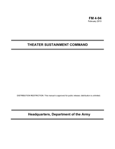 FM 4-94 THEATER SUSTAINMENT COMMAND  Headquarters, Department of the Army