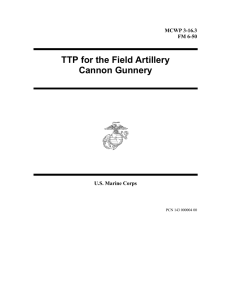 TTP for the Field Artillery Cannon Gunnery MCWP 3-16.3