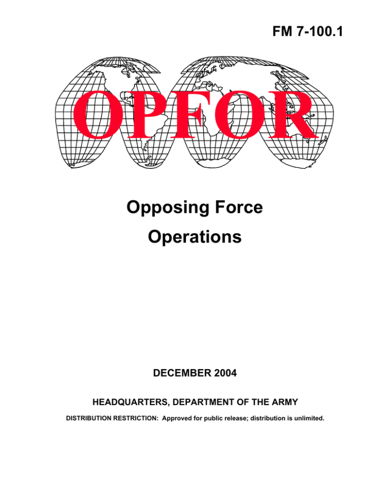 OPFOR Opposing Force Operations