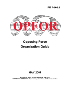Opposing Force Organization Guide MAY 2007 FM 7-100.4