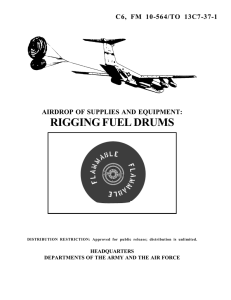 RIGGING FUEL DRUMS C6, FM 10-564/TO 13C7-37-1 AIRDROP OF SUPPLIES AND EQUIPMENT: HEADQUARTERS