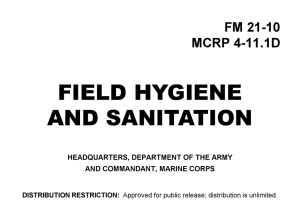 FIELD HYGIENE AND SANITATION FM 21-10 MCRP 4-11.1D