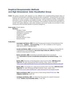 Empirical Nonparametric Methods and High Dimensional  Data Visualization Group