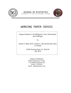 WORKING PAPER SERIES