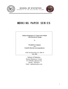 WORKING PAPER SERIES