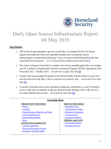 Daily Open Source Infrastructure Report 04 May 2016 Top Stories