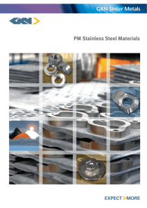 PM Stainless Steel Materials