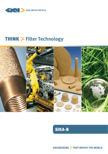 Filter Technology SIKA-B ENGINEERING   THAT MOVES THE WORLD