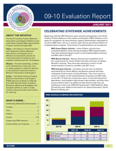 09-10 Evaluation Report CelebrAtIng stAteWIde AChIeveMents JAnuAry 2011 About the InItIAtIve