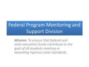 Federal Program Monitoring and Support Division