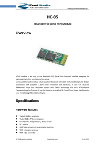 HC-05 Overview -Bluetooth to Serial Port Module