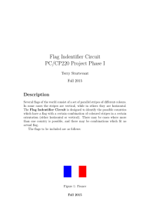 Flag Indentifier Circuit PC/CP220 Project Phase I Description Terry Sturtevant