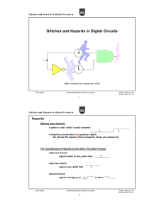 Glitches and Hazards in Digital Circuits Hazards Glitches and a Hazards