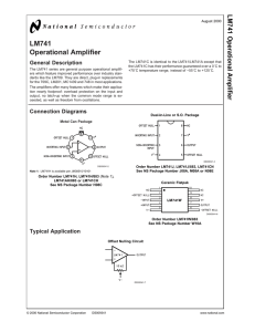 LM741 Operational Amplifier Operational General Description